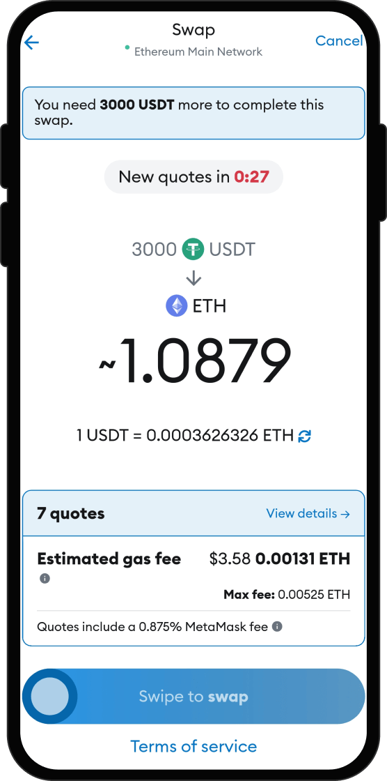Swap Your USDT for Bitway